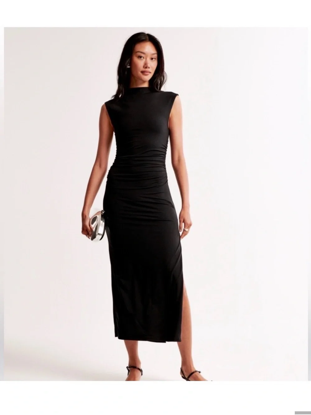 Abercrombie & Fitch Black Sleeveless Maxi Dress